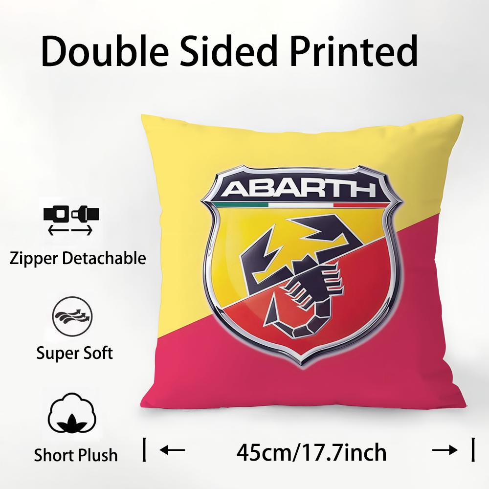 Brand A-Abarth Scorpion Pillow Case Plush Fabric Soft Double Sided Print Sofa Cushion Cover Throw Pillow Covers