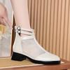 Mesh Sandals Women Summer  Mid-Heel Cutout Mesh Boots Women  Large Size Fashion Women's Boots
