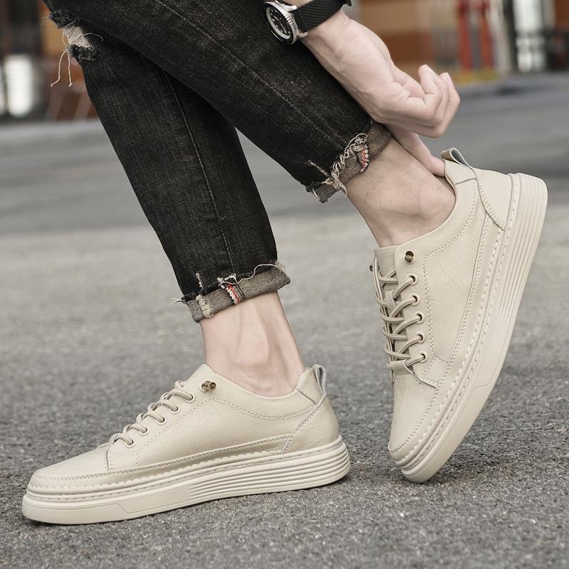 Fashion Genuine Leather Casual Skate Shoe Outdoor Outdoor High Quality Male Vulcanize Shoes New Fashion Men Tenis Footwear Mens Sneakers