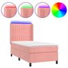 Maison Exclusive - Sommier à lattes de lit matelas et LED Rose 90x200 cm Velours