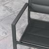 Set Of 4 Stackable Garden Chairs In Aluminum And Textile With Armrests Lot Of 4 Pieces For Outdoor
