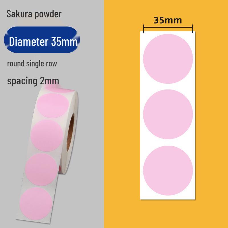 

Папір для самоклеючих етикеток зі штрих-кодом з кольоровим покриттям - Круглі наліпки різних розмірів