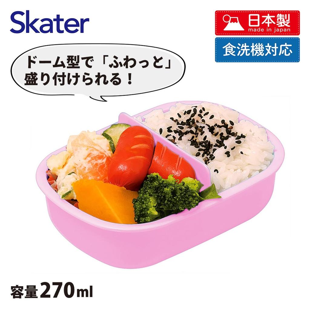 Skater Lunch 270ml Fluffy Einzelspülmaschine Hergestellt in Disney 26 Jahre Kinderbox, Fassungsvermögen, Domdeckel, Etage, Sicher, Japan, Prinzessin, Alt, Mädchen,