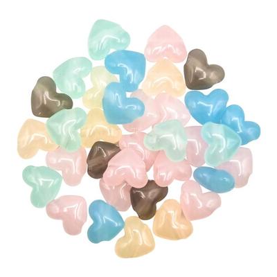 Pastel Heart Beads for Children 1.7 Cm 40 G