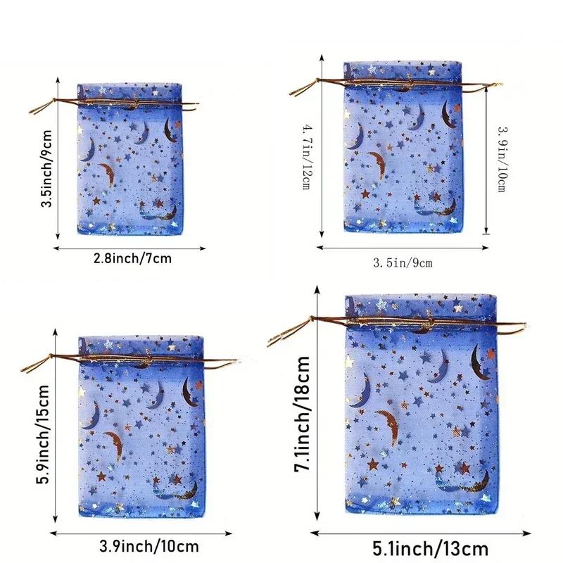 50 Pack Mesh Drawstring Gift Bags Coral Grove Organza Pouches for Candy Chocolate Wedding Party Favors Holiday Packaging