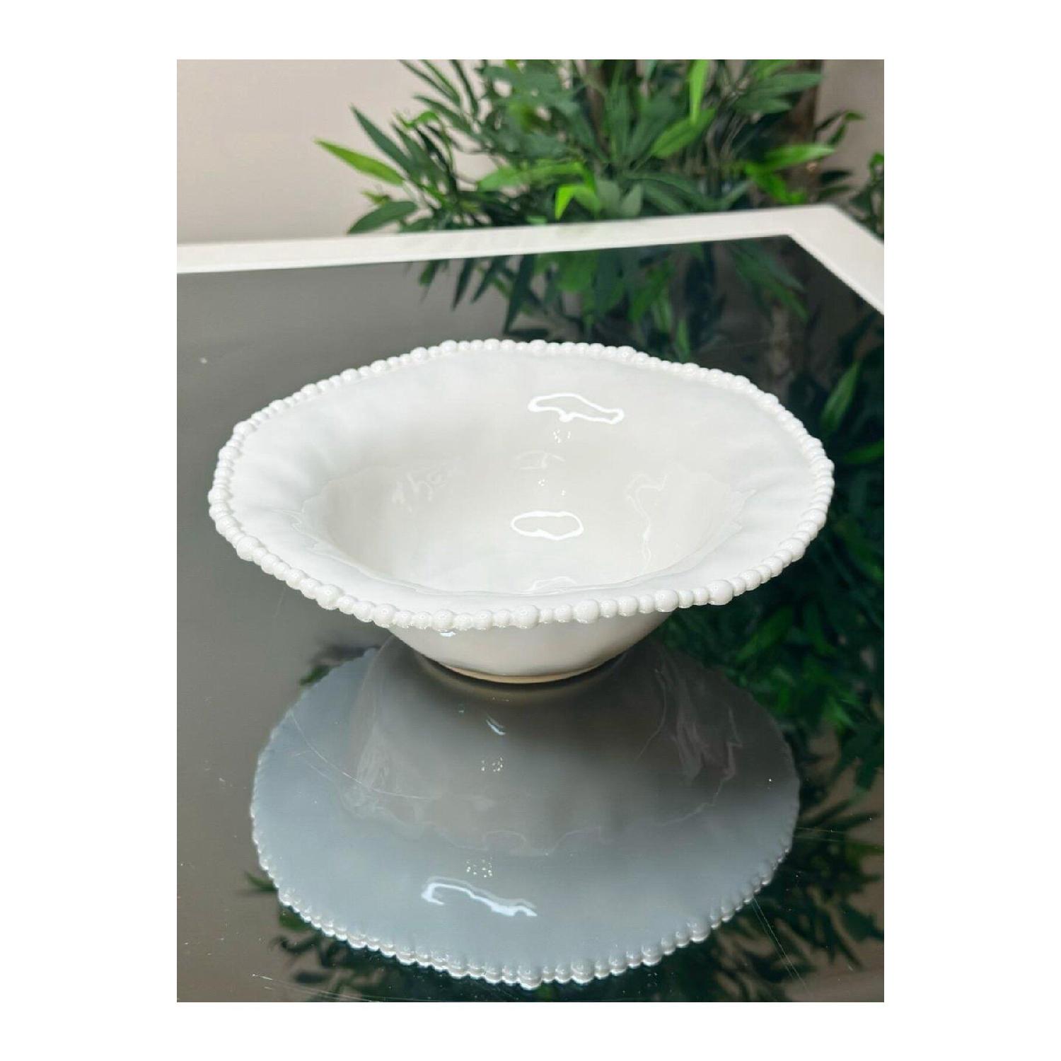 

Porcelain Salad Bowl Service Presentation Bowl Plate 25 Cm білий