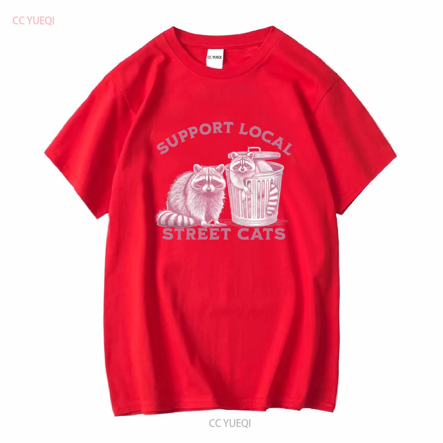 Support Your Local Street Cats T Shirt Vintage Raccoon Skunk Possum SofT vintage Washed graphic Comfortable S