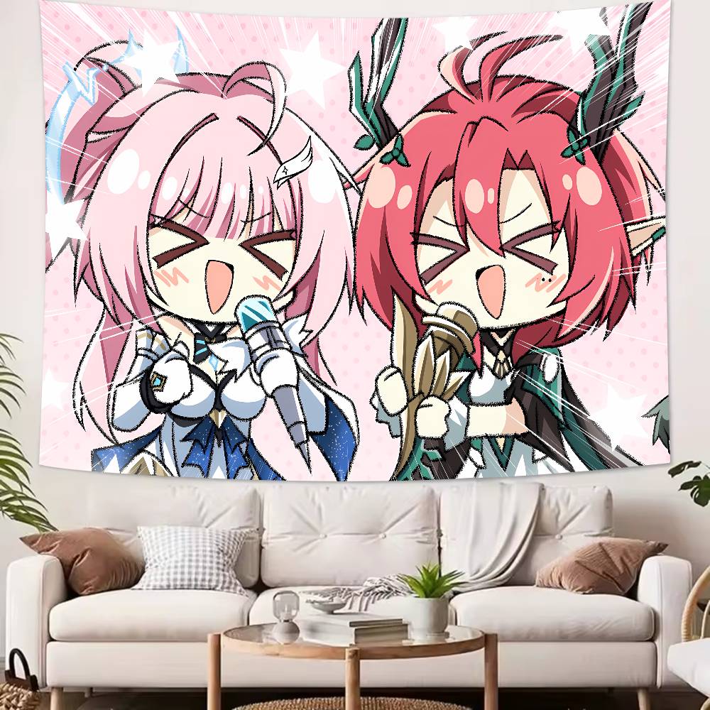 

Cute Kawaii Girl Aemeath WUWA Tapestry Decoration Bedroom Dormitory Background Cloth Holiday Home Living Room Club Tapestry 74x94cm(29x37in)