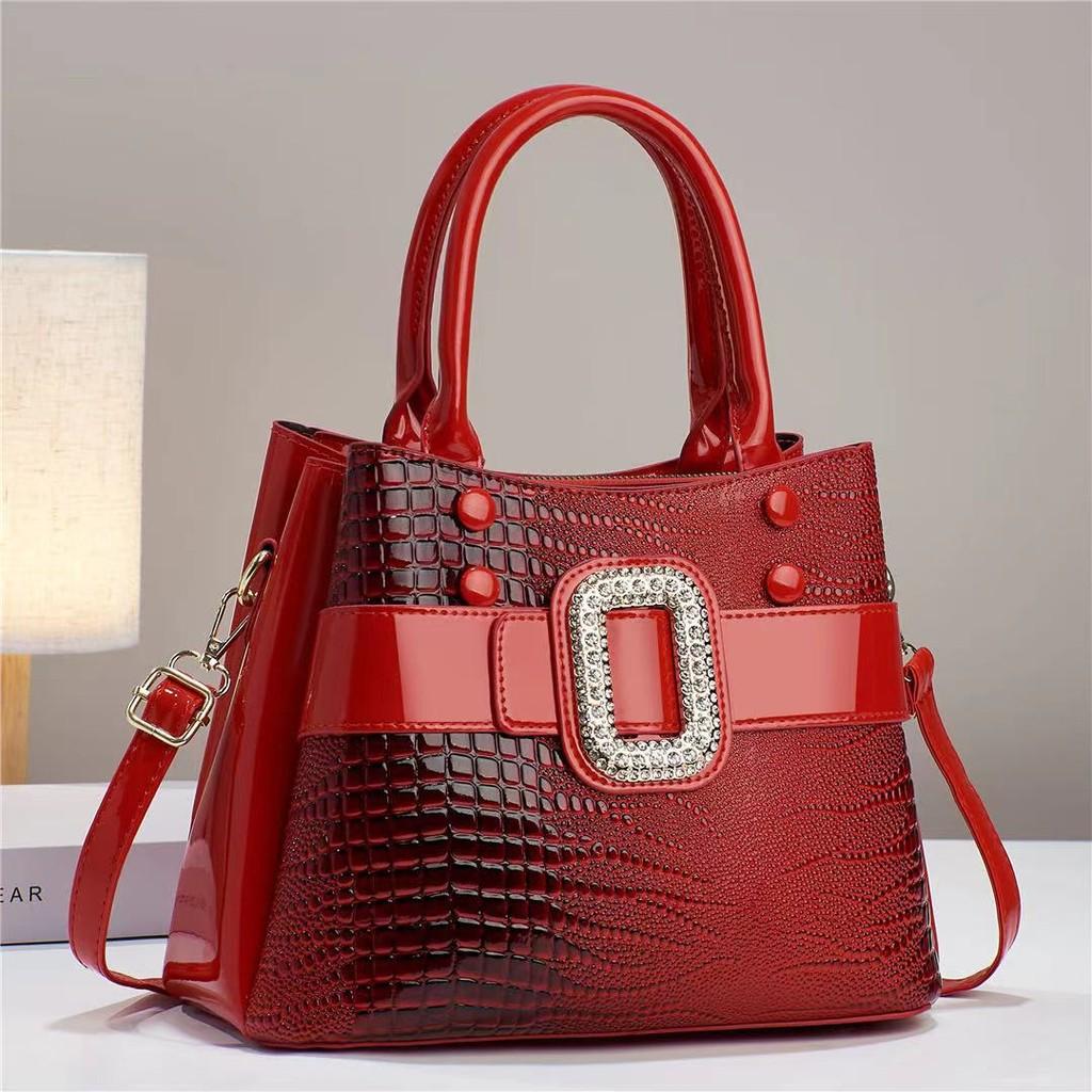 Sac Cabas Élégant Grande Capacité Motif Crocodile PU Pour Mamans Couleurs Vives