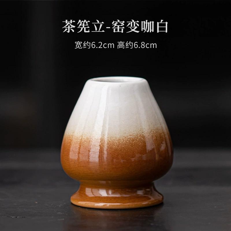 Japanese Style Matcha Ceramic Tea Bowl Tea Whisk Set Traditional Handmade Bamboo Brushes Indoor Tea Culture Gift Set Accessories