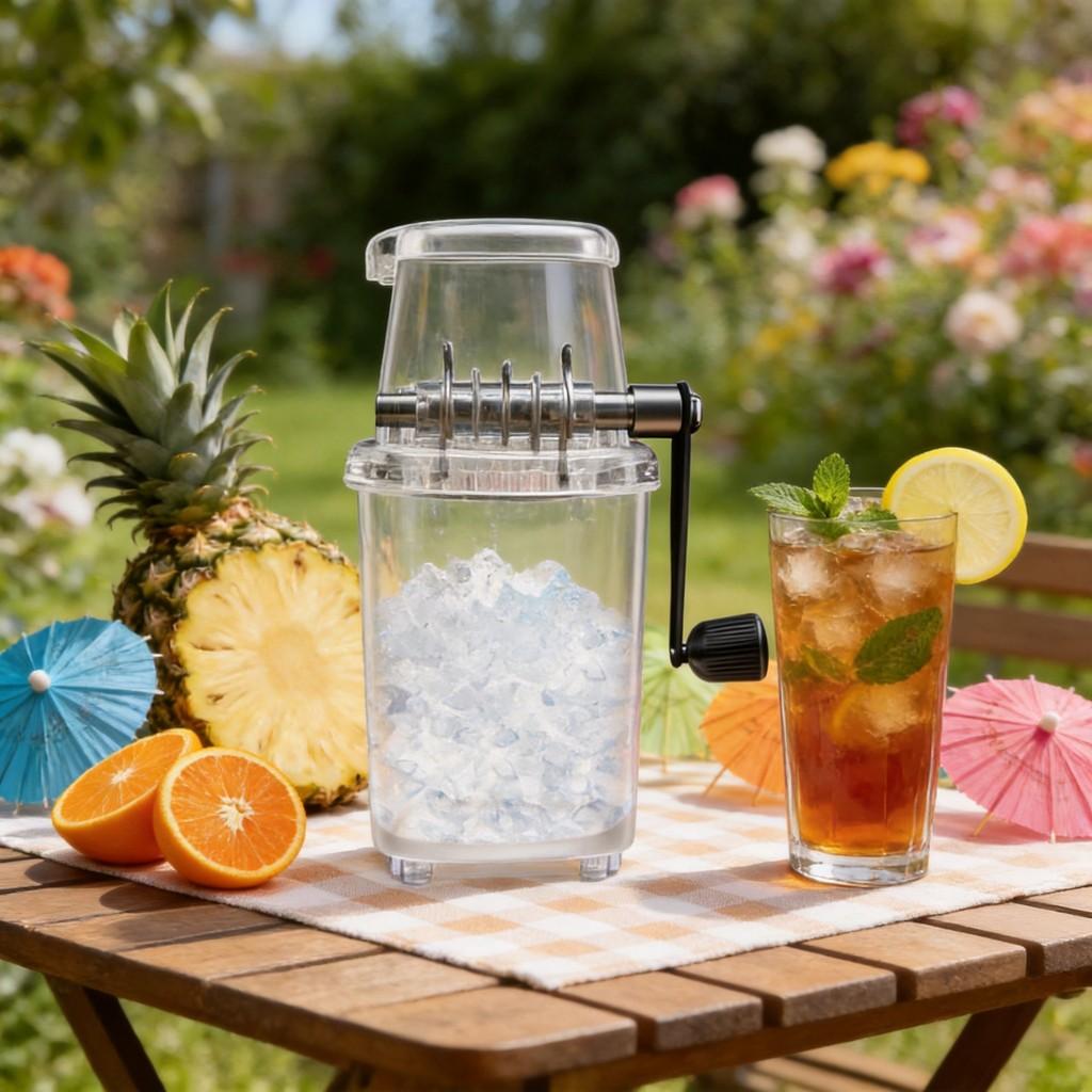 Portable Handheld Ice Crusher With Safety Features And Easy Control For Personal Use