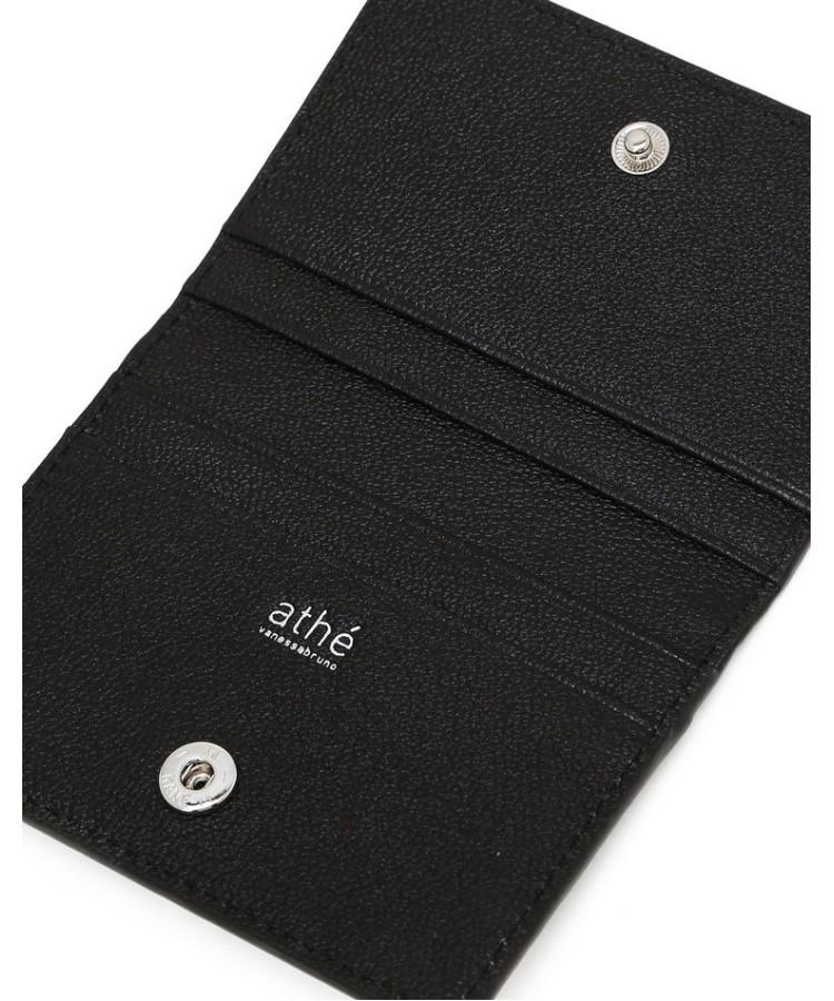 Athe Vanessabruno Black Double A 2-Fold Slim Card Wallet Aaho6E330Bk