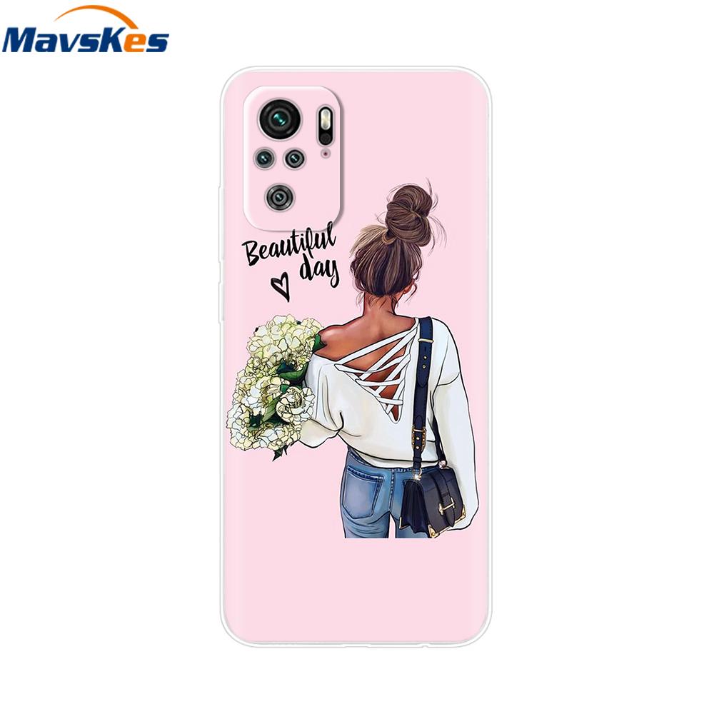 For Redmi Note 10 Case Note 10s Cover Phone Cases For Xiaomi Redmi Note 10 Pro note10 10 s Tpu Silicone Back Bumper Fundas Coque