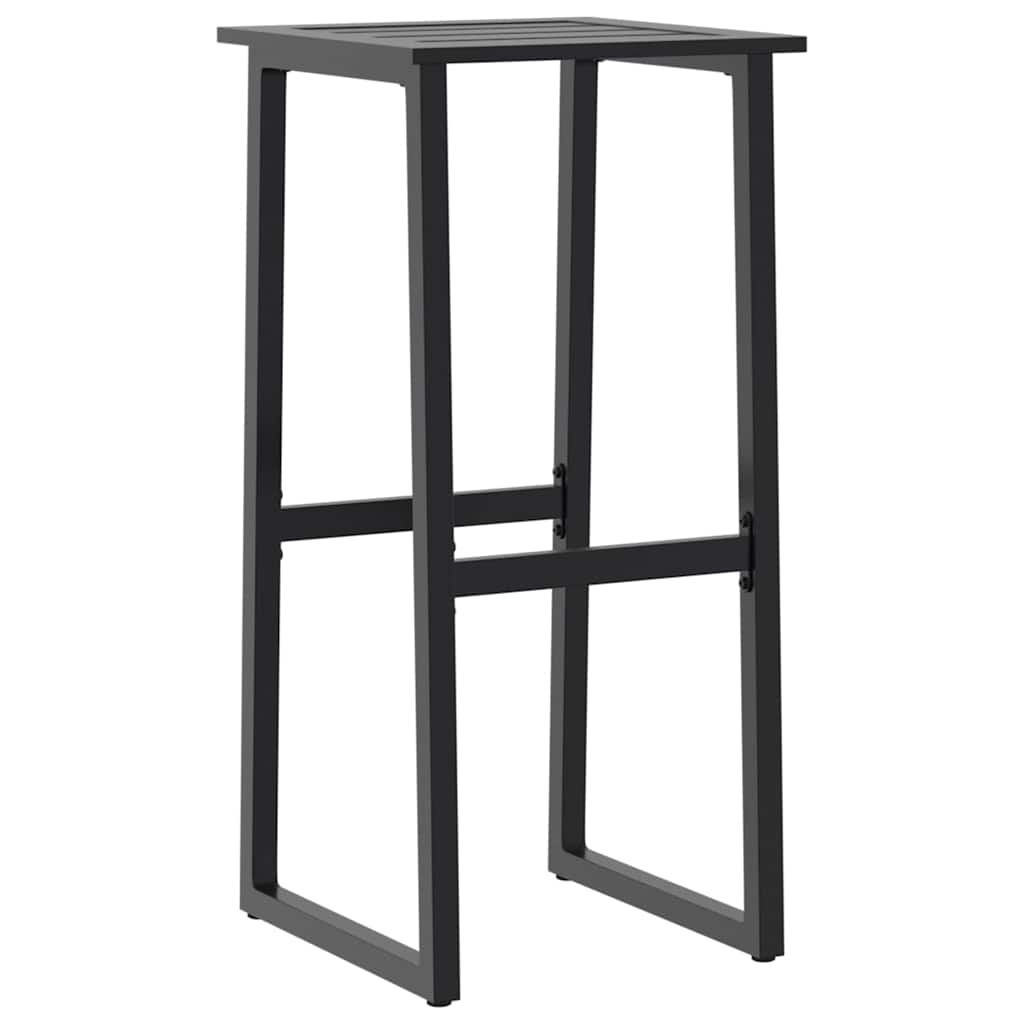 9 Piece Garden Bar Set Black Powder Coated Steel