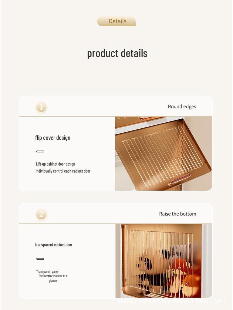 Light Luxury Multi-layer Transparent Storage Cabinet for Toys and Household Use