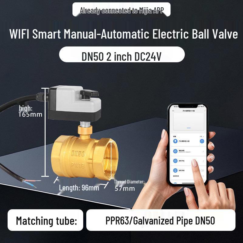 WiFi Smart Electric Ball Valve with Remote Control Timer for Automatic Irrigation