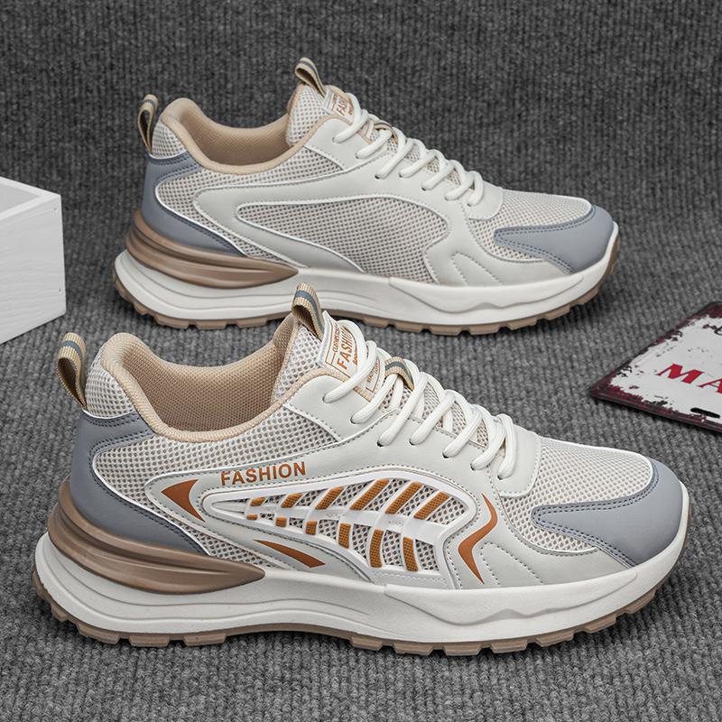 Men's Shoes Platform Trendy Dad Shoes Mesh Breathable Korean Version Trendy Shoes Fashion Casual Sports Shoes Men's Outdoor Running Shoes