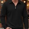 Spring/Autumn 2025 European & American Casual Half-Zip Lapel Sweater for Men