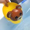 4-teiliges Set Baby Badespielzeug Gummi Süße Ente Bärenform Wasserrad Wassersprühset für Babyparty Schwimmen Badespielzeug Kindergeschenk