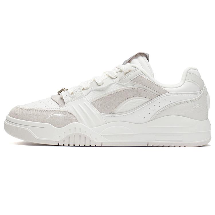 New LiNing Yuebai Warm Slip Resistant Low Top Skateboard Shoes Men's Mist White AGCS251-1