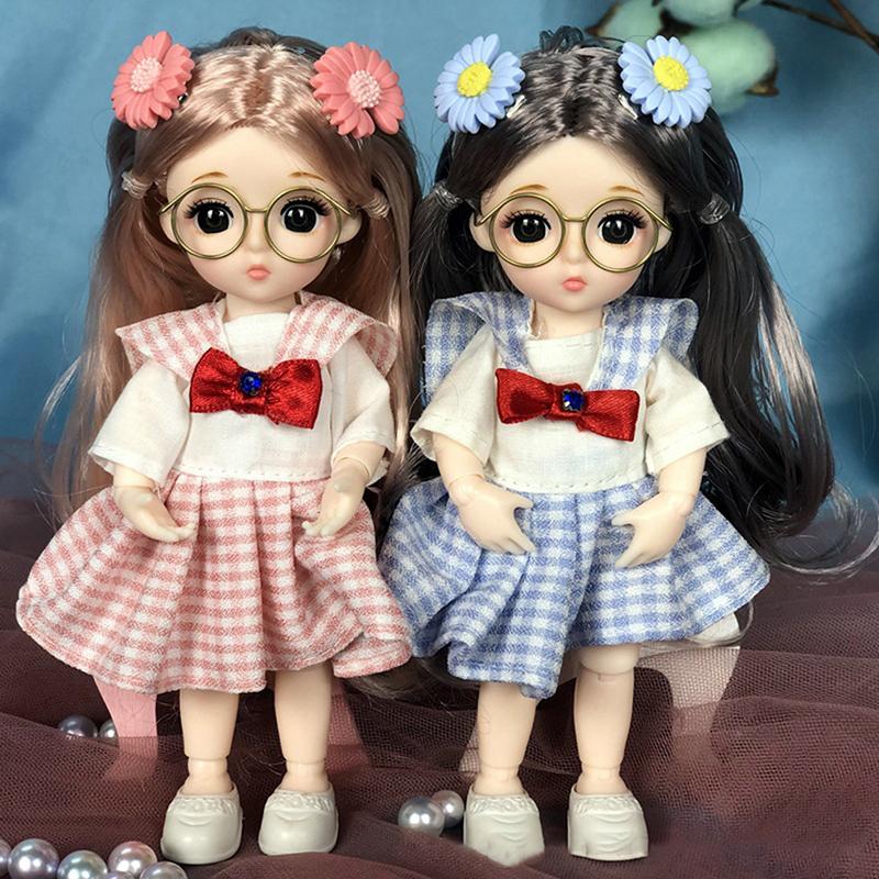 Kleidung für Puppen 16-18 cm BJD Ob11 Puppenkleidung Kleid 1/12 Puppenzubehör Anzug Anziehen für Mädchen Spielzeug Geschenk