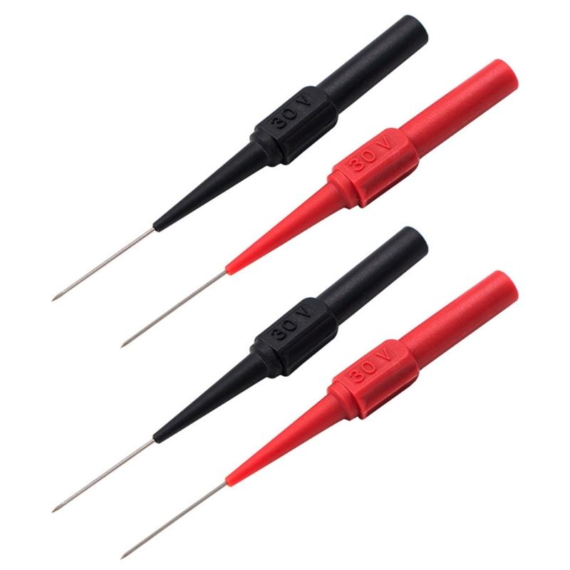 

4Pcs Multimeter Test Leads Probe Tip Back Automatic Tool Car Diagnostic Tools