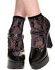 Black Lace Ankle Socks Mh571 Blk