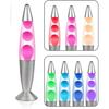Lava Lamp - CELLUSTOP - Rocket - Glass and Aluminum - 7 LED Colors - Ambient Lighting