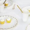 Golden White Disposable Tableware Paper Plates Cups Birthday Baby Shower Decoration Adults Wedding Balloon Set Party Supplies