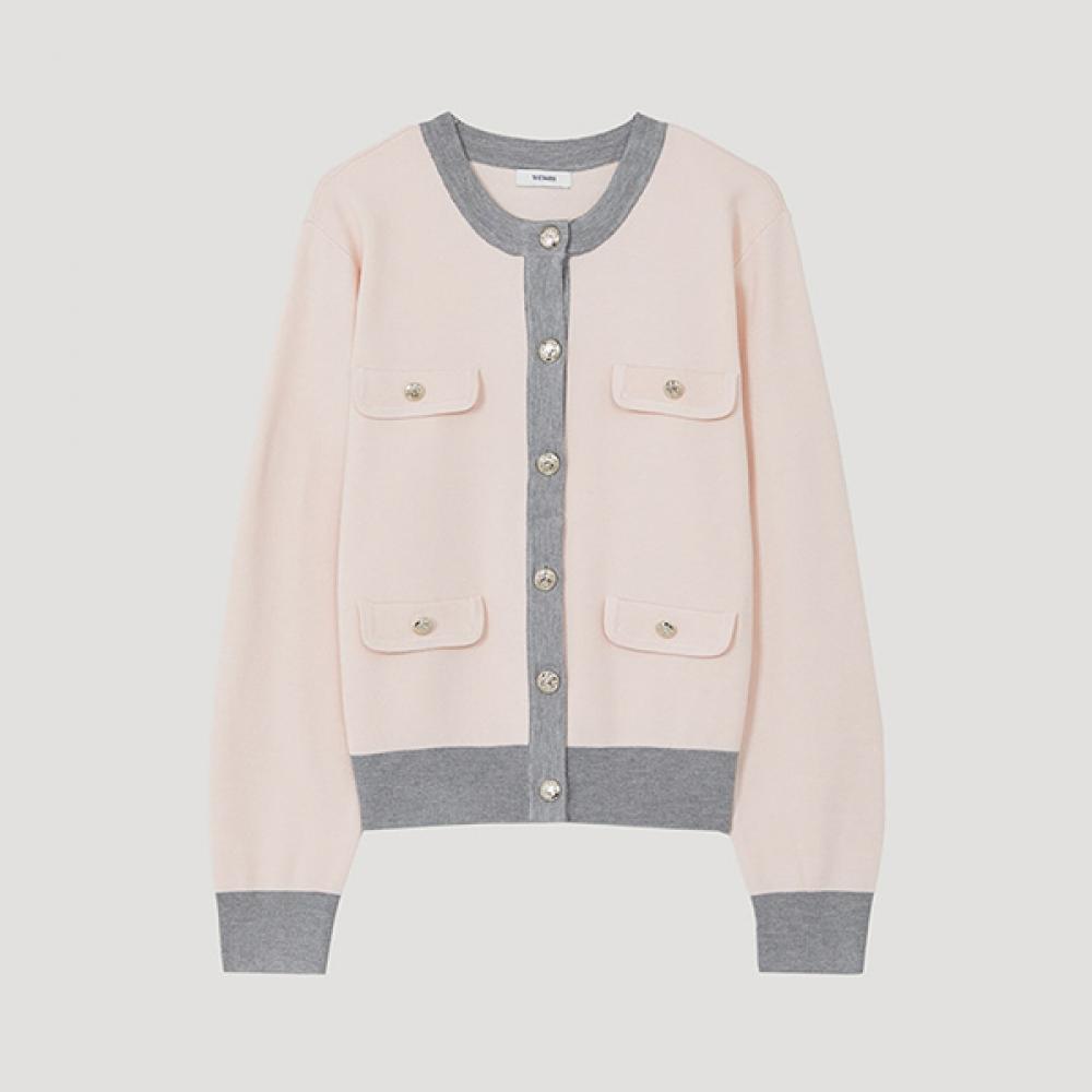  She S miSS  Color Matching Flap Pocket Knit Cardigan SSkcdp12530 Lp