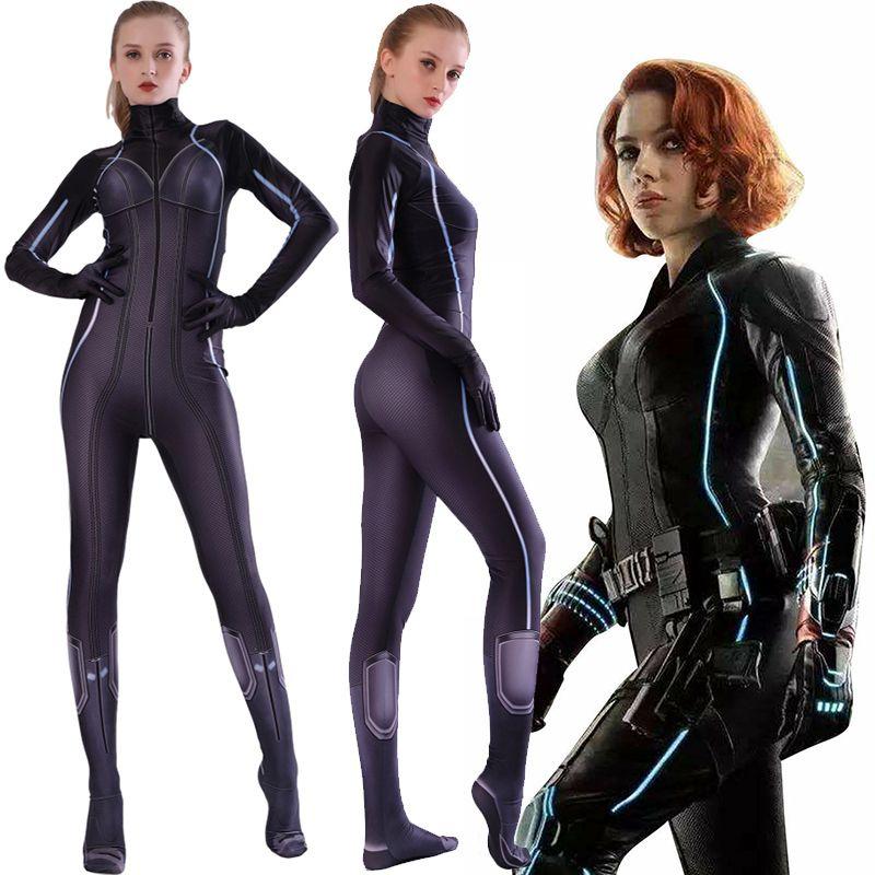 Fantasia Viúva Negra Vingadores Ultimato da Marvel Para Experiência de Cosplay Autêntica de Natasha Romanoff