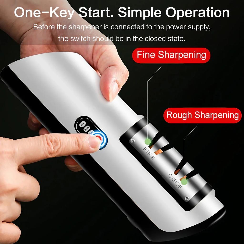 D5 Quick Sharpening Electric Knife Sharpener edc Tool Rechargeable Non Slip Pad Portable Kitchen Accessories Blade Sharpener