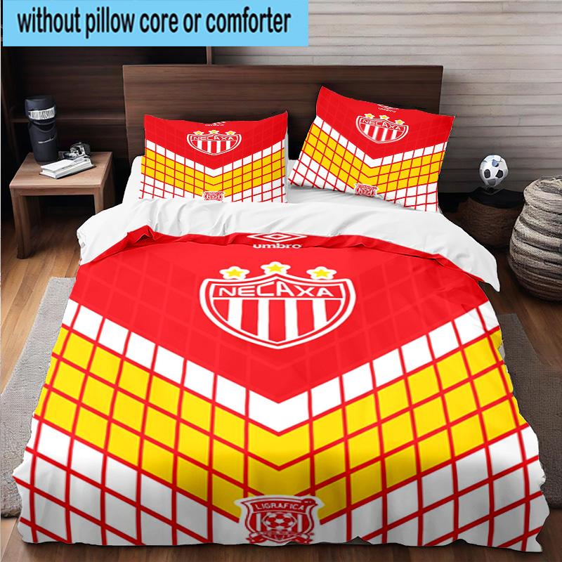 3pcs Soccer Player Printed Bedding Set Duvet Cover Closure Includes 1 Duvet Cover & 2 Pillowcases Bedding Sets Home Decor Gifts