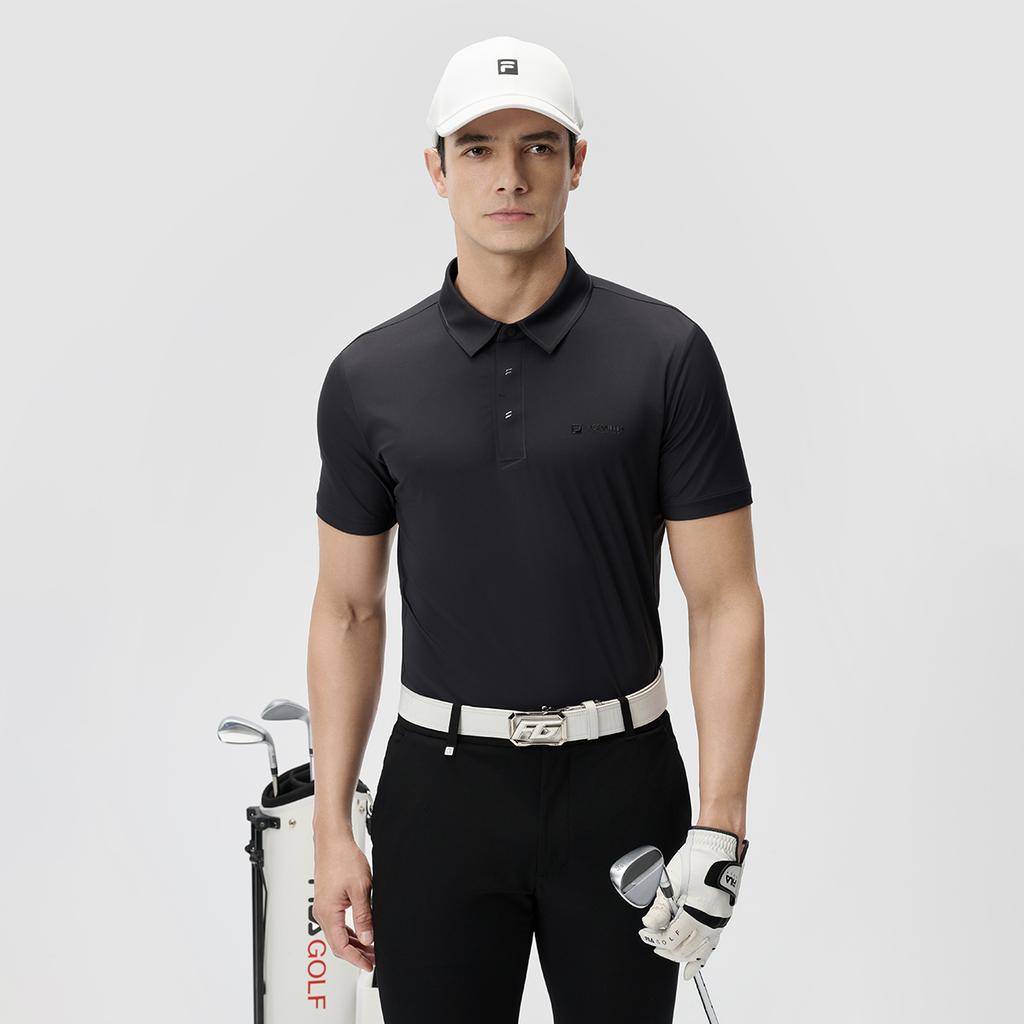 New FILA Polo Shirts Men's Pitch Black A11M435144FBK