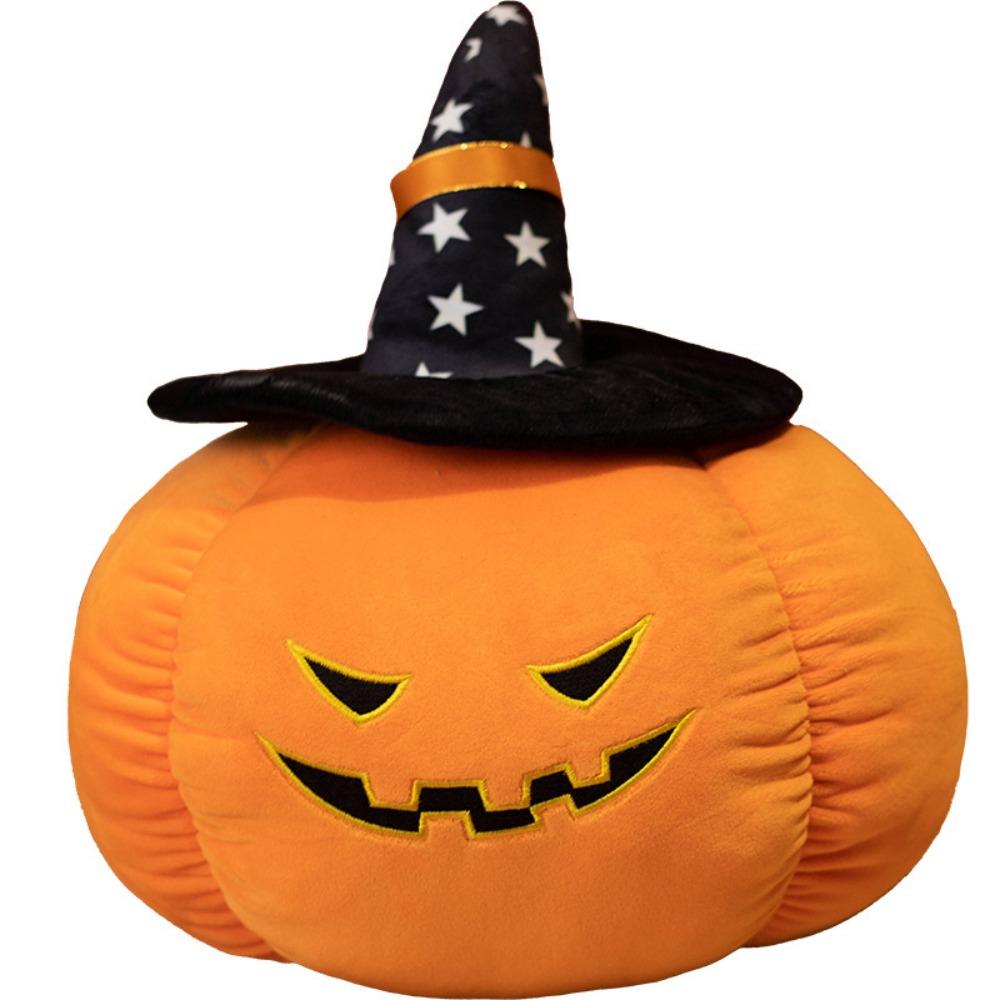 Wearing Hat Halloween Plush Toy PP Cotton Halloween Pumpkin Throw Pillow  Festival Theme