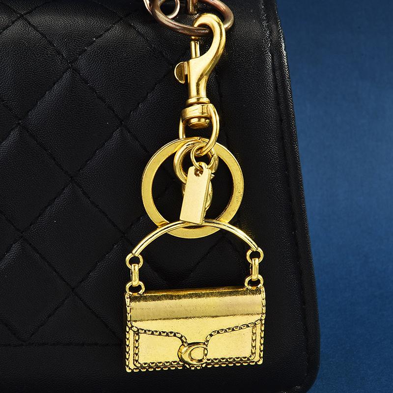 Exquisite Mini Handbag Shape Key Chain Bag Pendant Metal Car Keychain Backpack Decoration Accessories Gifts
