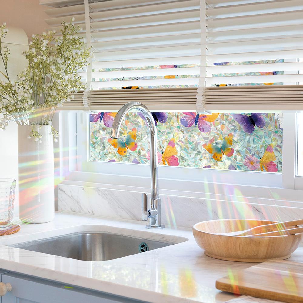 Laser Schillernde Träumerische Schmetterling und Biene Heim Glasfenster Dekorative Aufkleber