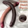 Double Head Super Lifelike Dildo Double Liquid Silicone,Hyper-Realistic,Extra Thick & Long,Deep Pleasure Female Masturbator,Adult Toy for Women