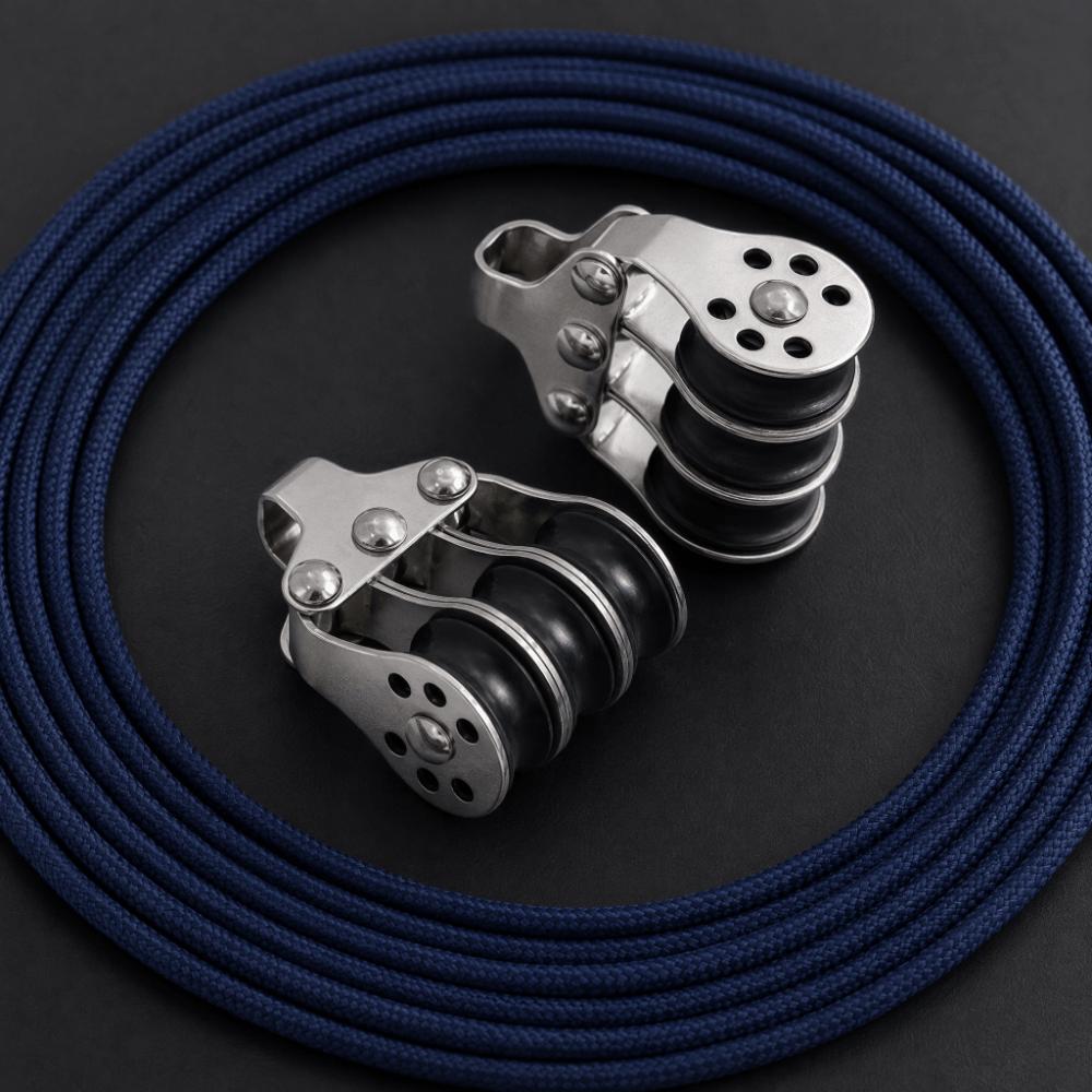 Locking Mechanism Locking Pulley Stainless Steel Cable Pulley Boat Pulley Sailing Anchoring
