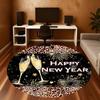 1pc New Year Celebration Round Chair mat office Area Rug - Non-Slip, Floor Mat for Office, Bedroom, Ideal home decor gift c0112067
