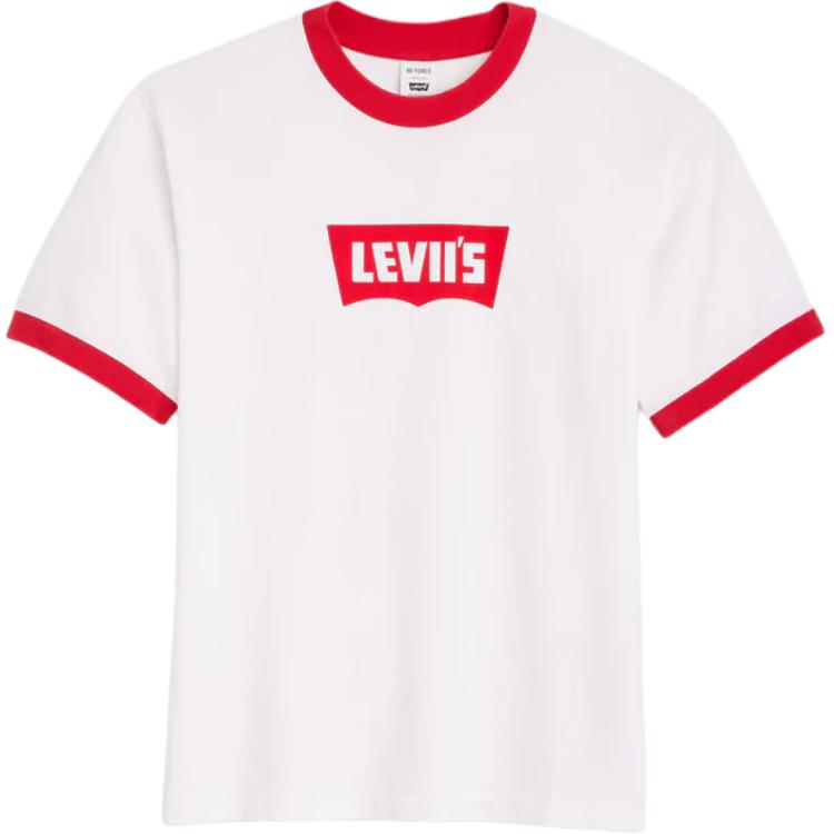 Levi s Unisex Classic Graphic Ringer T-shirt White 004AU-0001 M