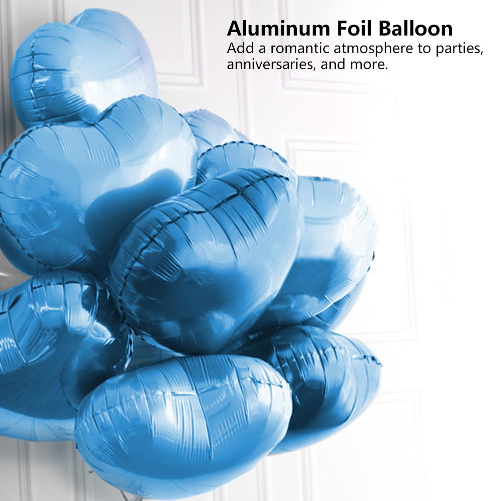 10pcs 10\" Heart Aluminum Foil Balloons Party Wedding Birthday Decor