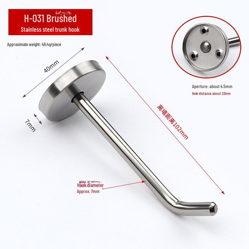 Stainless Steel Mini Single Clothes Hook for Wall