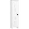 Storage Cabinet Kitchen Sideboard with 2 Adjustable Shelves - Height 170 Cm In White Wood