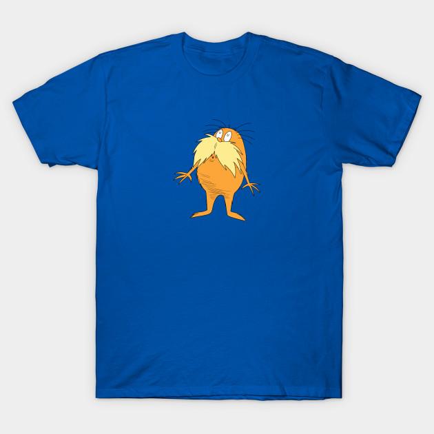 Men Black Print T-shirt Dr. Seuss The Lorax No-Cut Transfer Paper Print Cotton Tshirt 2XL королевский синий