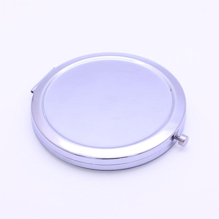 

Кругла металева основа Двостороннє складане дзеркало для макіяжу - Портативне HD ручне дзеркало для гуртожитку