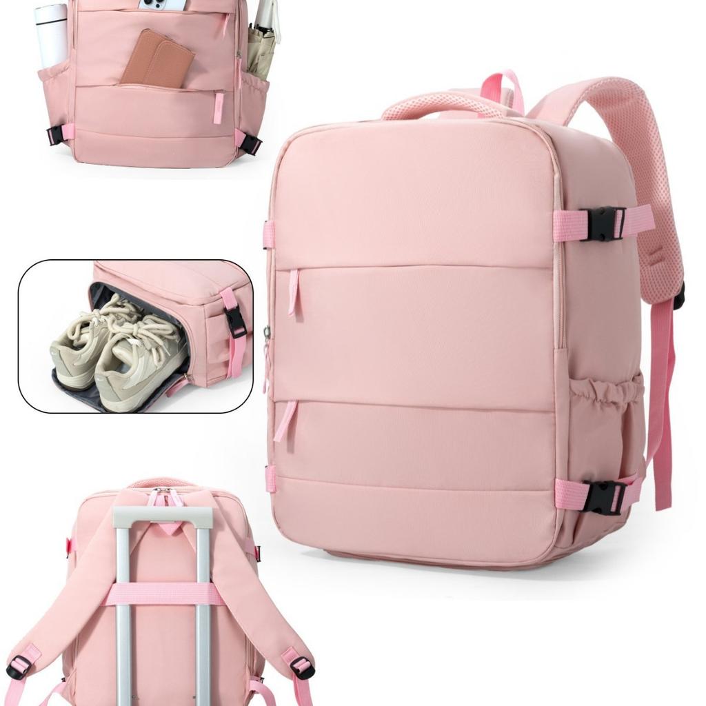 Schoolbag Backpack Women's Premium Sense Laptop Bag Leisure Travel Backpack With Shoe Cangle Tie Rod Backpack