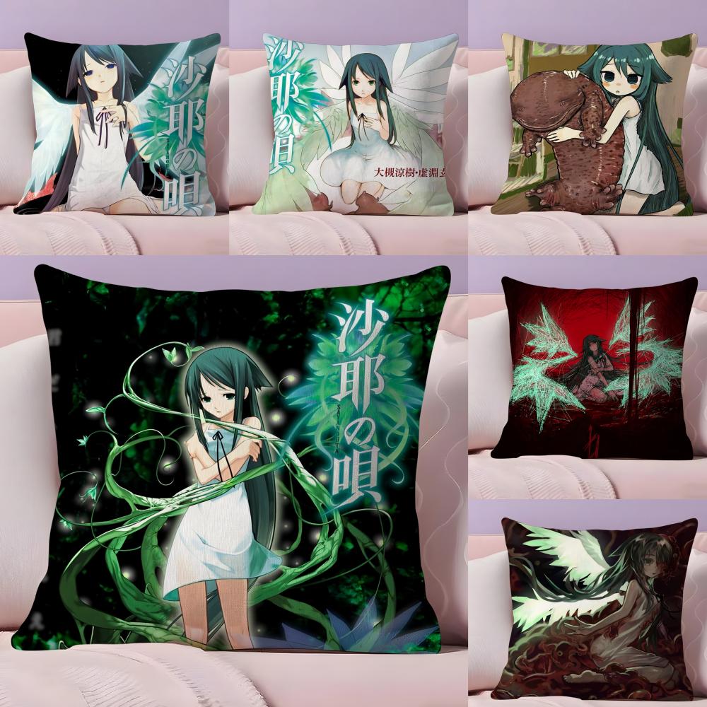 AnimeThe Song of SSaya Pillow Case Plush Fabric Soft DoubleSided Printed Sofa Warm Winter Home Gift Cushion Cover
