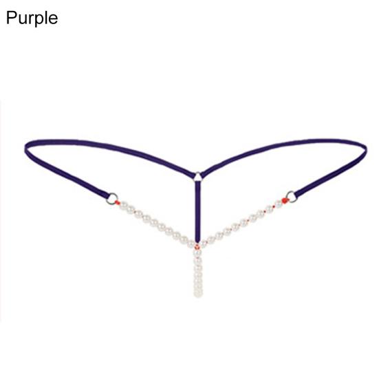 Sexig dam utan grenar Faux Pearls String G-string Trosor Underkläder Kalsonger