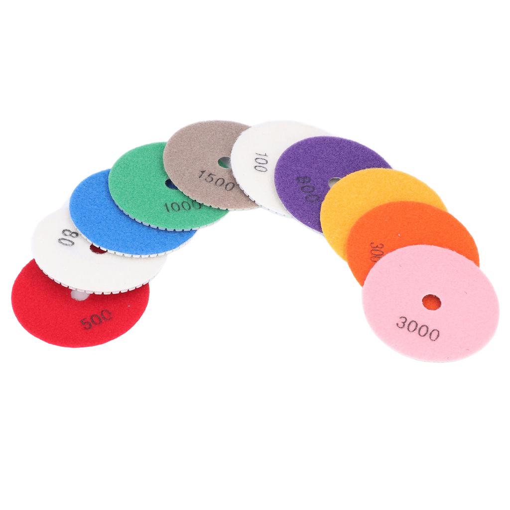 11Pcs/Set Diamond Polishing Pads Sanding Abrasive Disc with Backer Pad for Stone Tile Ceramic